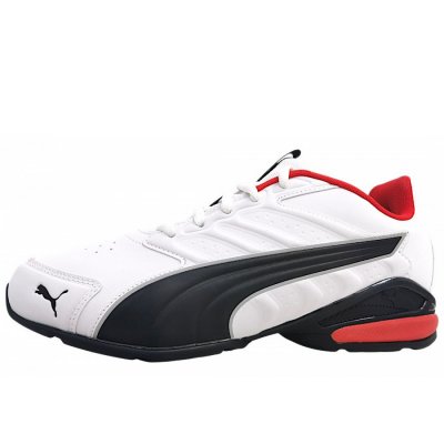 Puma Electro SL sportlicher Schnürer in white/black/red 02 Puma Electro SL sportlicher Schnürer in white/black/red 02