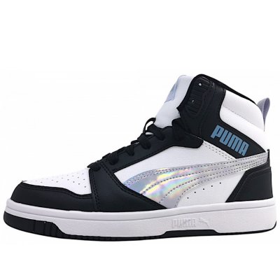 Puma Rebound V6 Mid Space Bell Sneaker in black 002 Puma Rebound V6 Mid Space Bell Sneaker in black 002