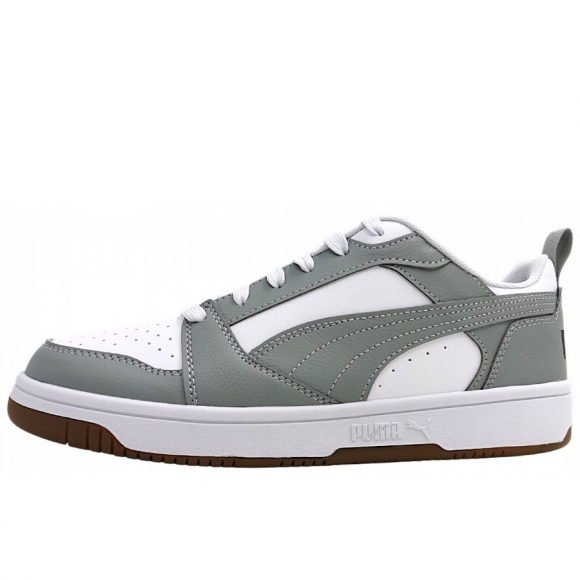 Puma Rebound v6 Low sportlicher Schnürer in white-gray 53