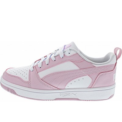 Puma Rebound v6 Low Sneaker in white-rose mauve