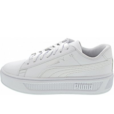 Puma Smash Platform v3 Sneaker low in white-silver Puma Smash Platform v3 Sneaker low in white-silver