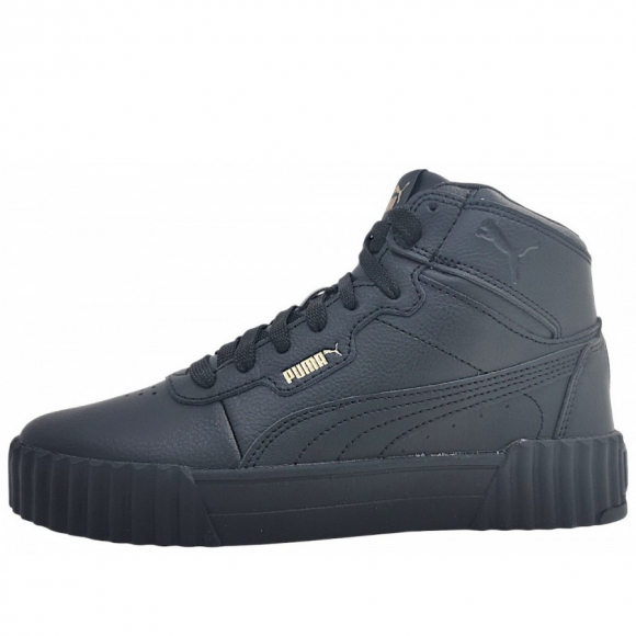 Puma Carina 3.0 Mid sportlicher Schnürer in black/gold 02