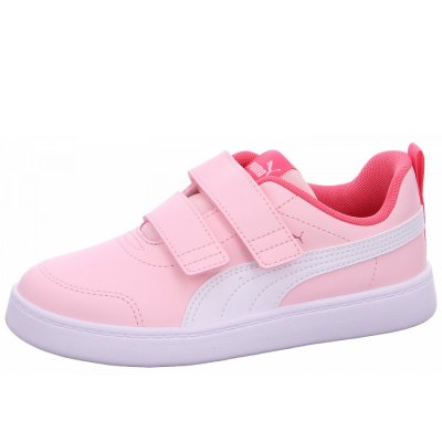 Puma Courtflex v2 V PS Klettschuh in 025 almond blossom white
