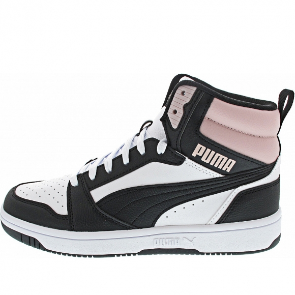 Puma Rebound v6 Sneaker high in white-black-mauve mist