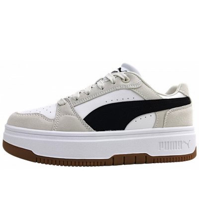 Puma Rebound Femme Low sportlicher Schnürer in white/black 01