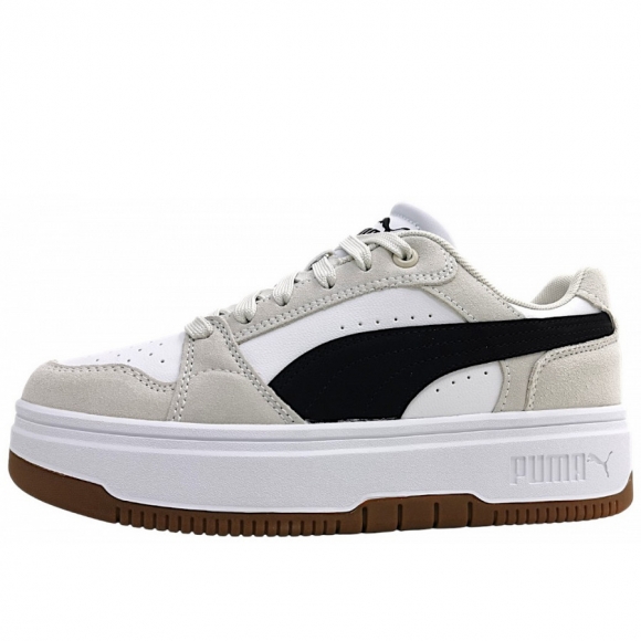 Puma Rebound Femme Low sportlicher Schnürer in white/black 01