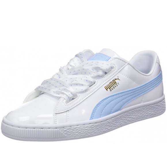 Puma Sneaker in white/cerulean/metallic gold