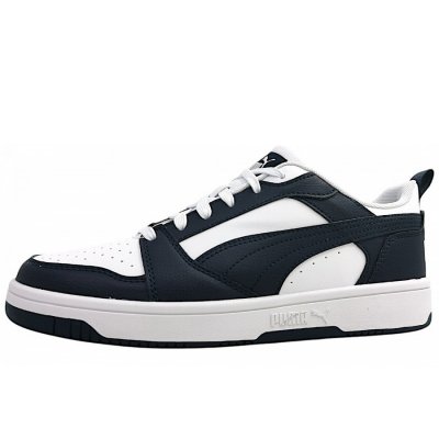Puma Rebound V6 Low Sneaker in white/navy 37