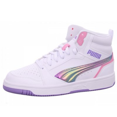 Puma Rebound V6 Mid Schnürstiefel in 001 white lavender