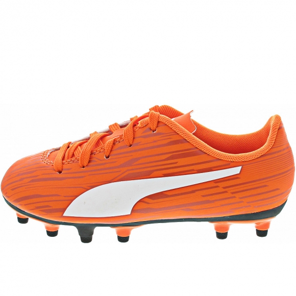 Puma Rapido III FG/AG Jr Fußballschuh Nocken in dragon fire-white