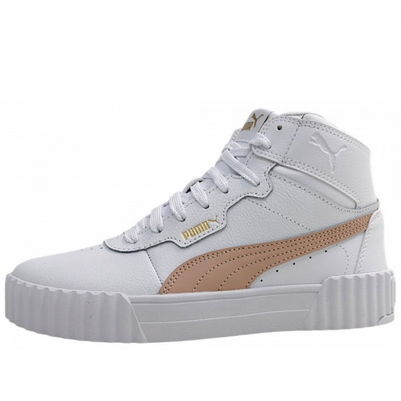 Puma Carina 3.0 Mid sportlicher Schnürer in white/rose/quartz 06