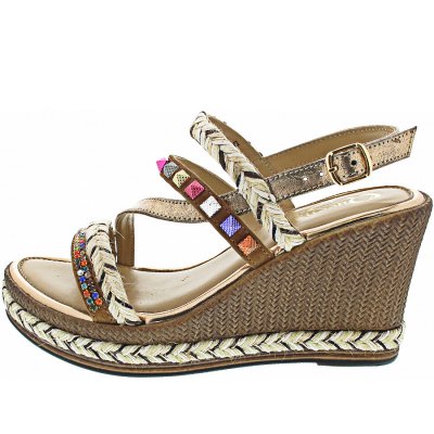 Queens Sandalette in rosegold combi Queens Sandalette in rosegold combi