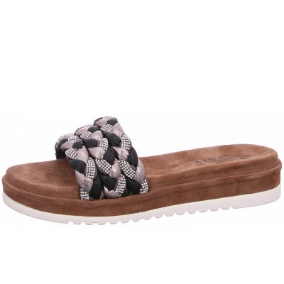 Queens Pantolette in black silver Queens Pantolette in black silver