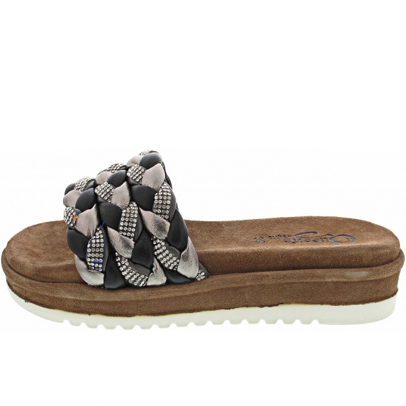 Queens Pantolette in black-silver