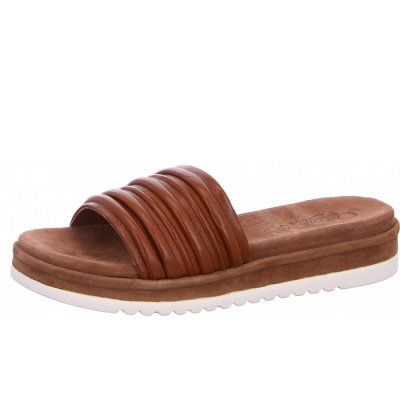 Queens Pantolette in dk.tan