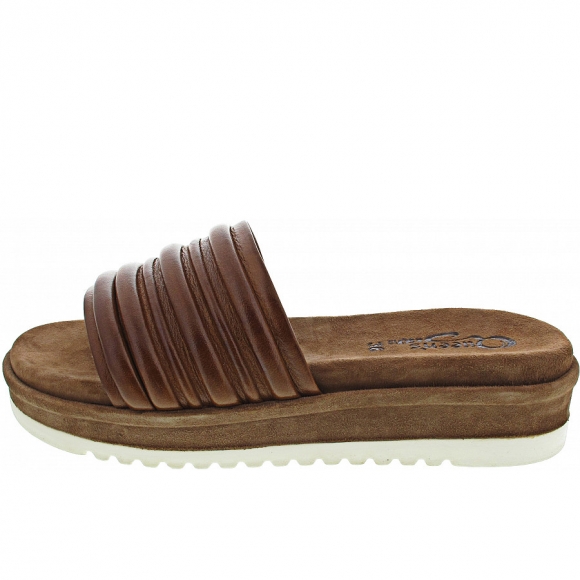 Queens Pantolette in dk tan
