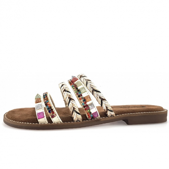 Queens Pantolette in off white