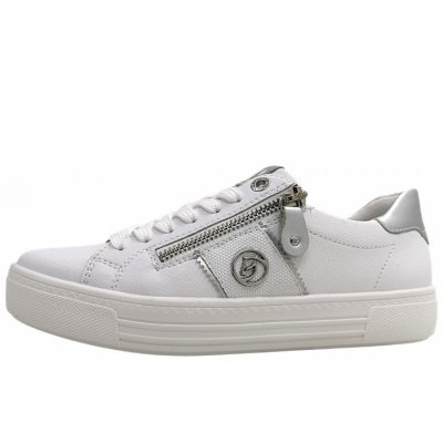 Remonte sportlicher Schnürer in weiss/silver/weiss Remonte sportlicher Schnürer in weiss/silver/weiss