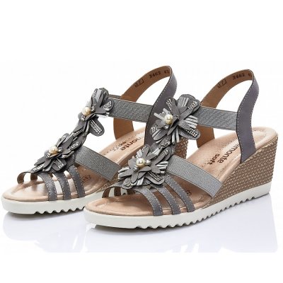 Remonte Keilsandalette in steel/steel-silver Remonte Keilsandalette in steel/steel-silver