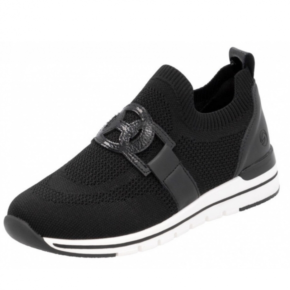 Remonte Slipper in schwarz metalic schwarz