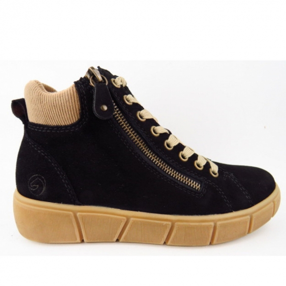 Remonte Stiefelette in schwarz/lehm/schwarz