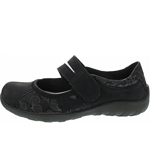 Remonte Ballerina in schwarz/schwarz/gunm