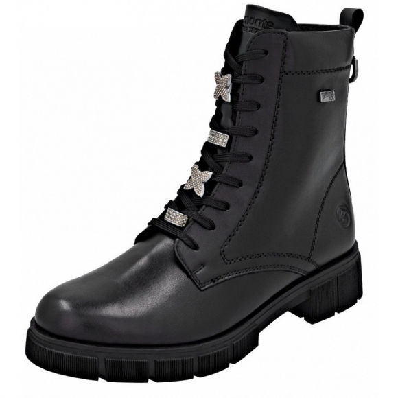 Remonte Schnürstiefel in schw/schw