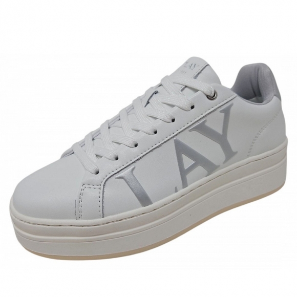REPLAY Camden Look Sneaker in white silver