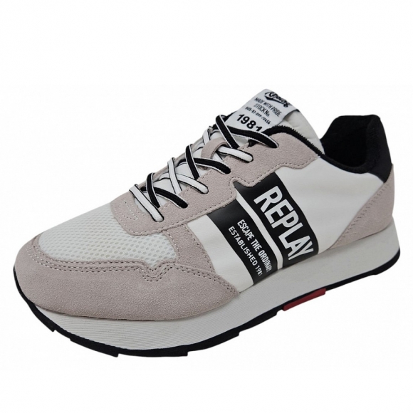 REPLAY Artur Stripes Sneaker in white black