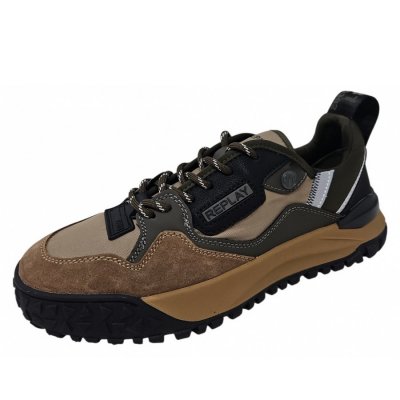 REPLAY Blix Mixer Sneaker in taupe mili green