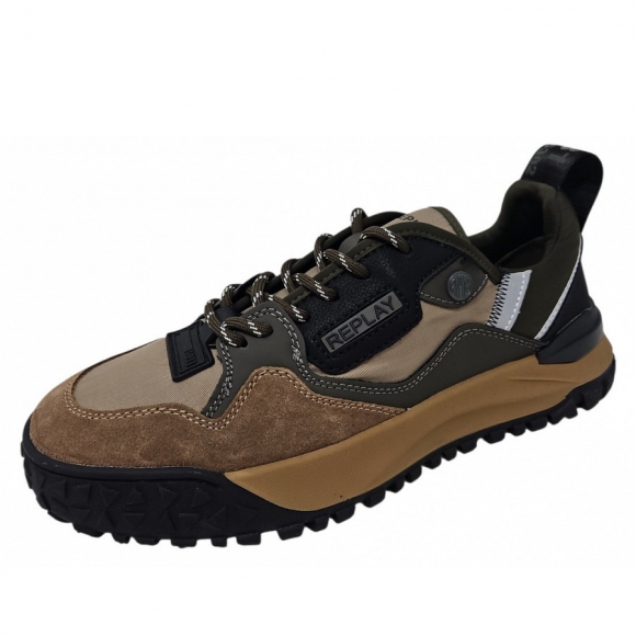 REPLAY Blix Mixer Sneaker in taupe mili green