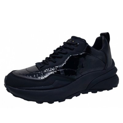 REPLAY Athena Glossy Sneaker in black REPLAY Athena Glossy Sneaker in black