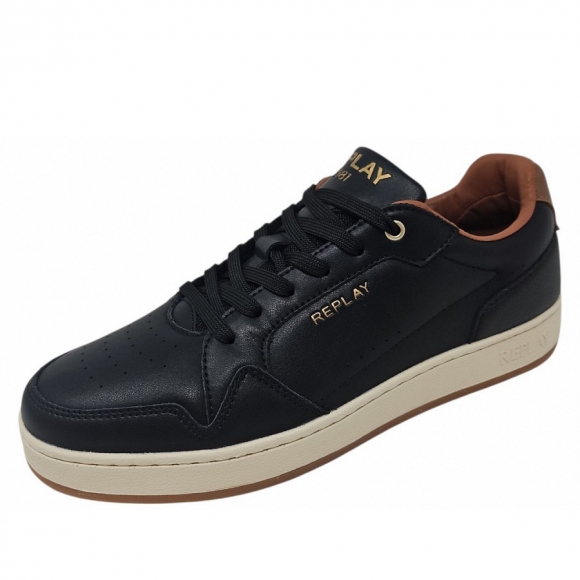 REPLAY Smash Fine 3 Sneaker in black couio
