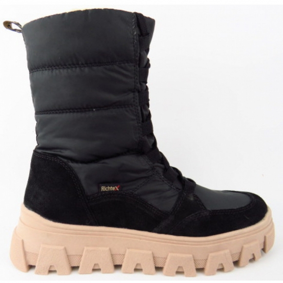 Richter Velour Boots in BLACK (SOLE CREPE)