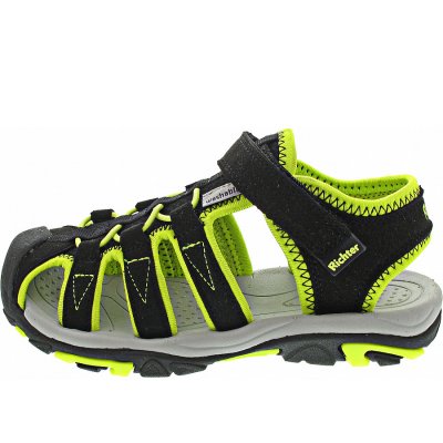 Richter Sandale in black/neon yellow
