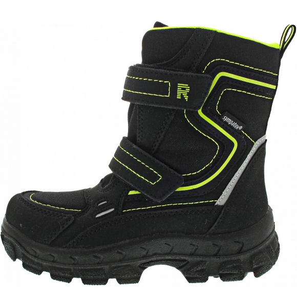 Richter Klettstiefel in black-neon gelb