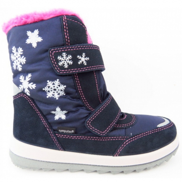Richter Velour atlantic Klettstiefel in ATLANTIC/FUCHSIA/SIL