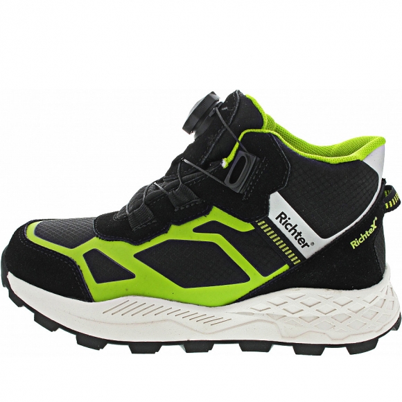 Richter Schnürstiefel in black/lime/silver