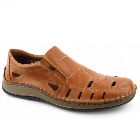 Rieker Slipper offen braun kombi Slipper in toffee Extra Weit