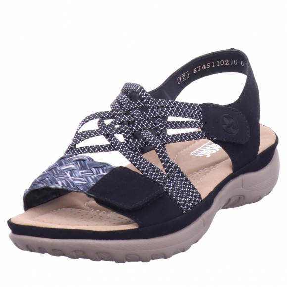 Rieker fsk damen sandalen Sandalette in schwarz