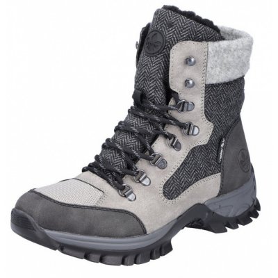 Rieker Schnürstiefel in grau black
