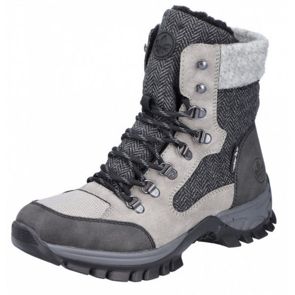 Rieker Schnürstiefel in grau black