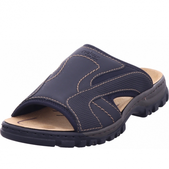 Rieker fsk herren sandalen Pantoletten in schwarz