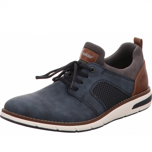 Rieker Schnürschuhe in blau kombi.