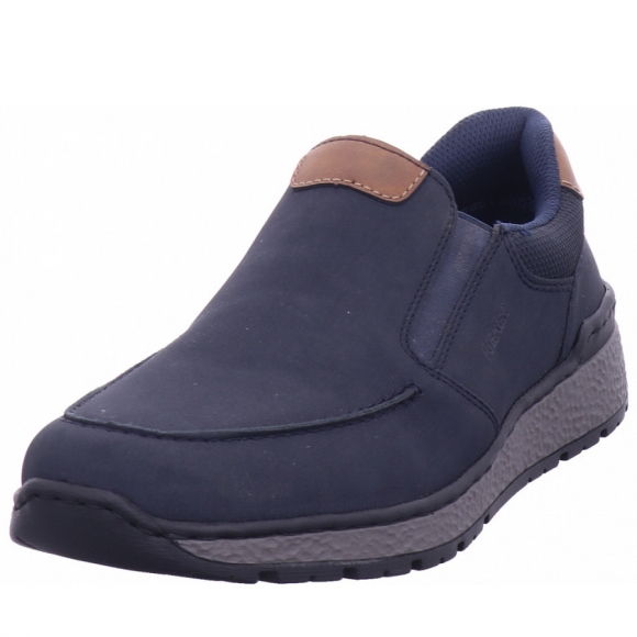 Rieker hwk herren halbschuhe Slipper in blau