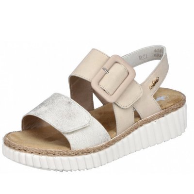 Rieker Sandale in beige golkd perle
