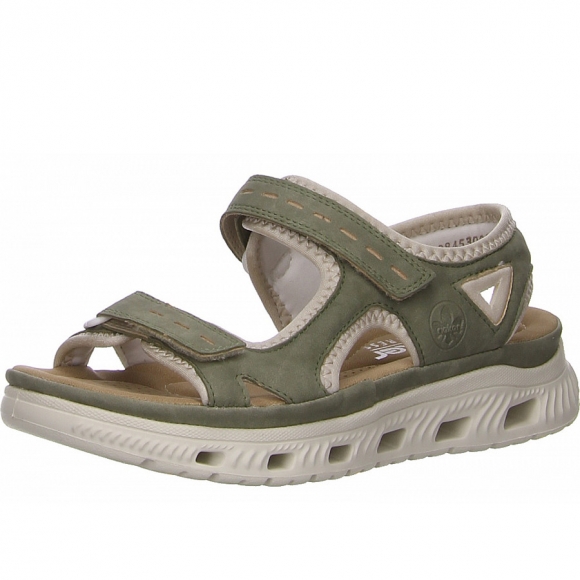 Rieker Sandalette in grün kombi.