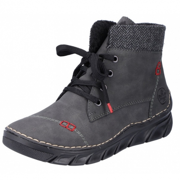 Rieker Schnürstiefel in anthrazit grau