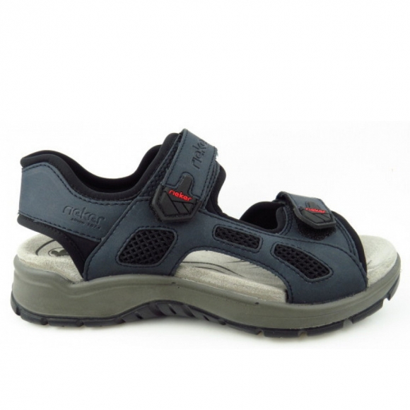 Rieker Sandale in denim/schwarz/schwarz