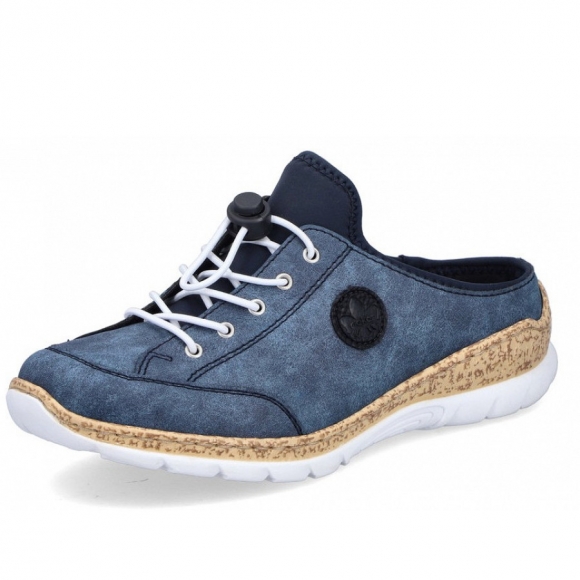 Rieker Slipper in blatic schwarz navy